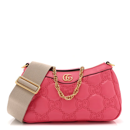 Gucci Calfskin GG Matelasse Chain Handbag Rhodamine Pink Natural 1 of 10