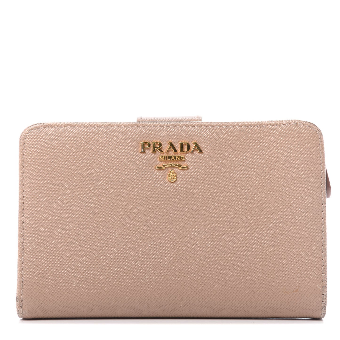 Saffiano Metal Compact Wallet Cammeo
