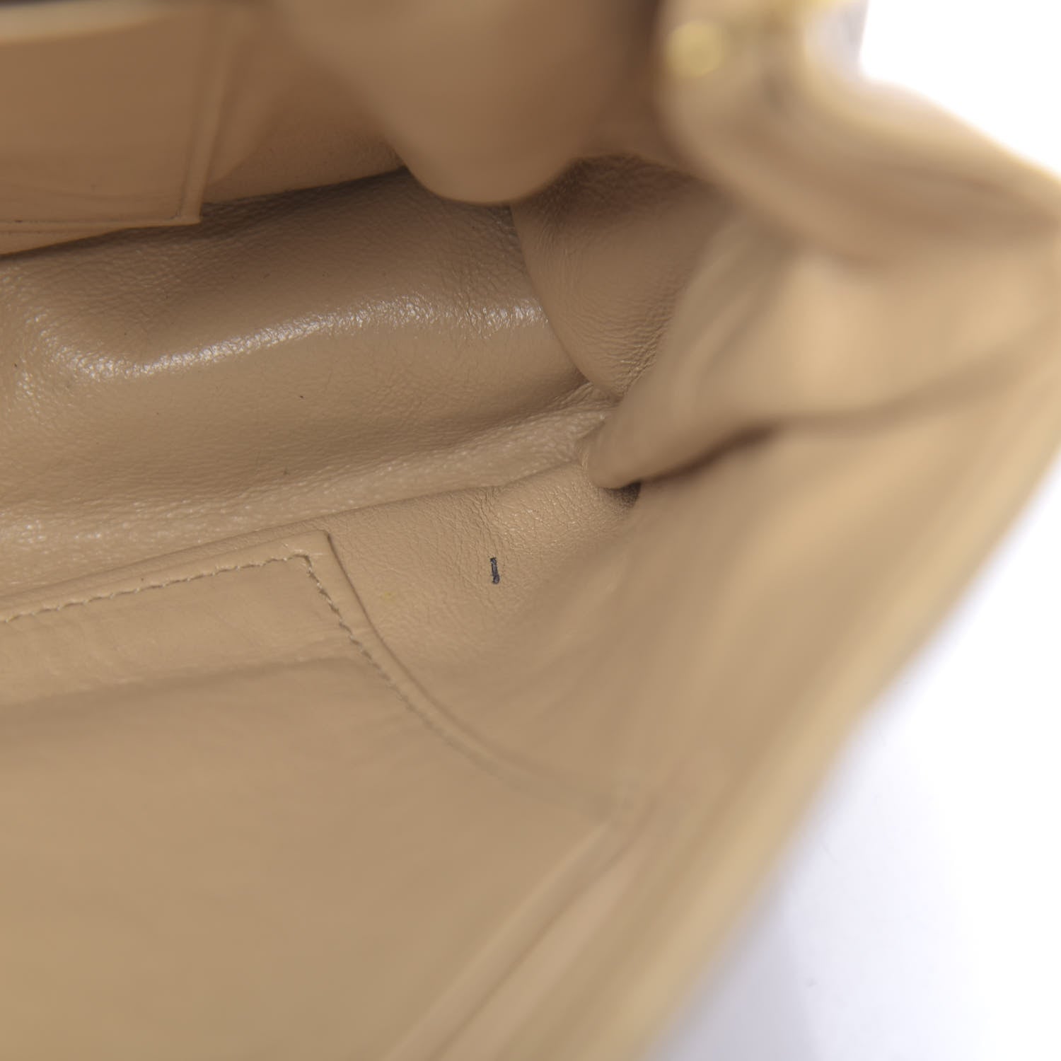 Chanel Lambskin Quilted Jumbo Single Flap Beige 6 of 27