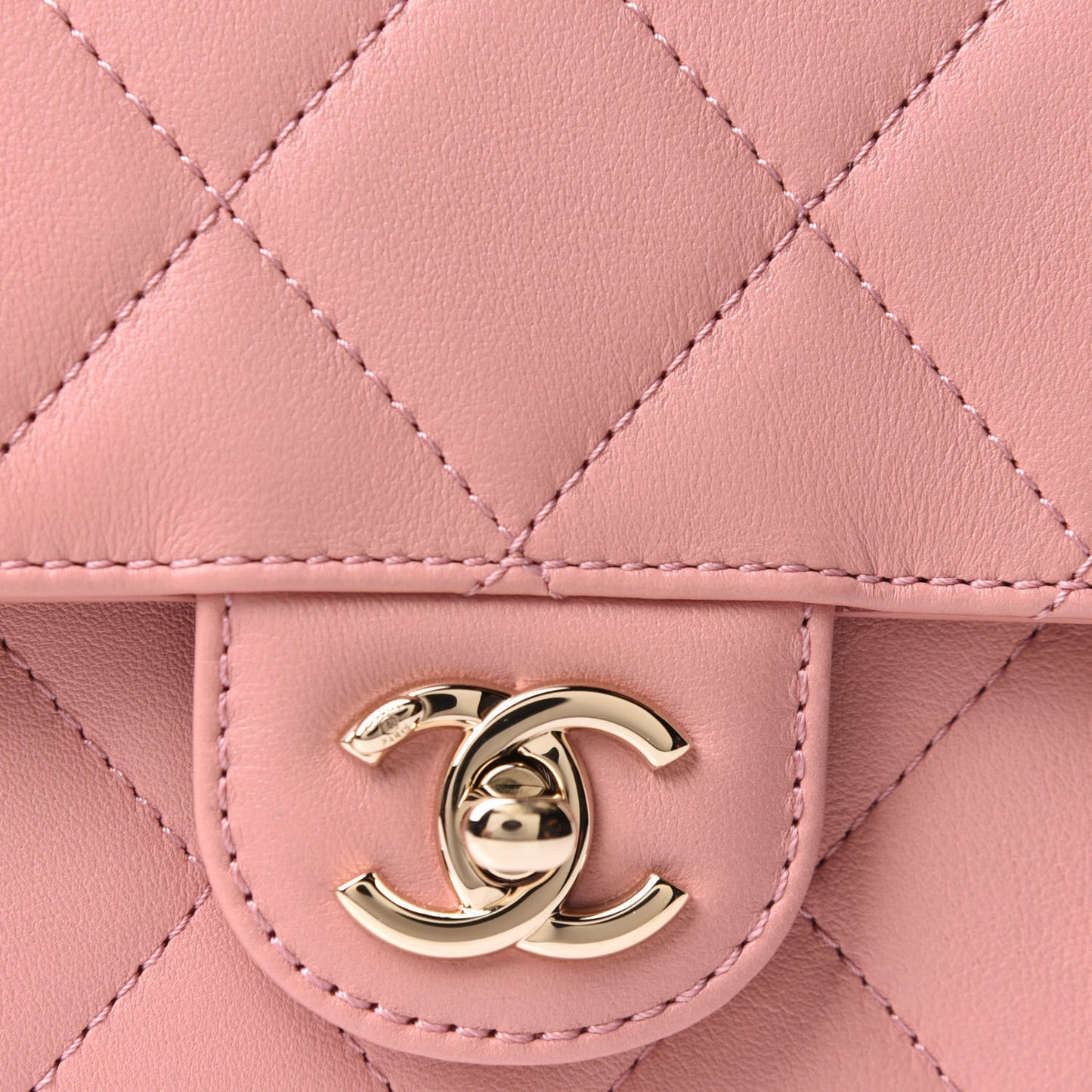 Calfskin Quilted Coco Lady Flap Dark Pink