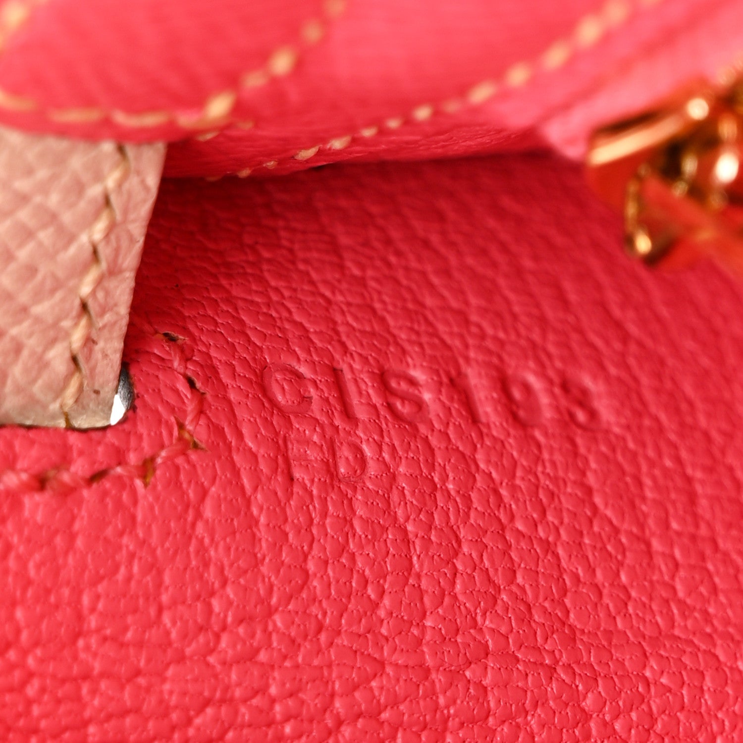 Hermes Epsom Bi-Color Horseshoe Kelly Sellier 25 Rose Azalee Craie 7 of 13