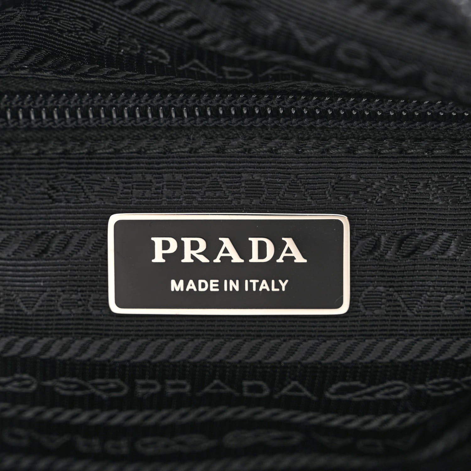 Prada Re-Nylon Vela Saffiano Pocket Double Zip Shoulder Bag Black 6 of 12