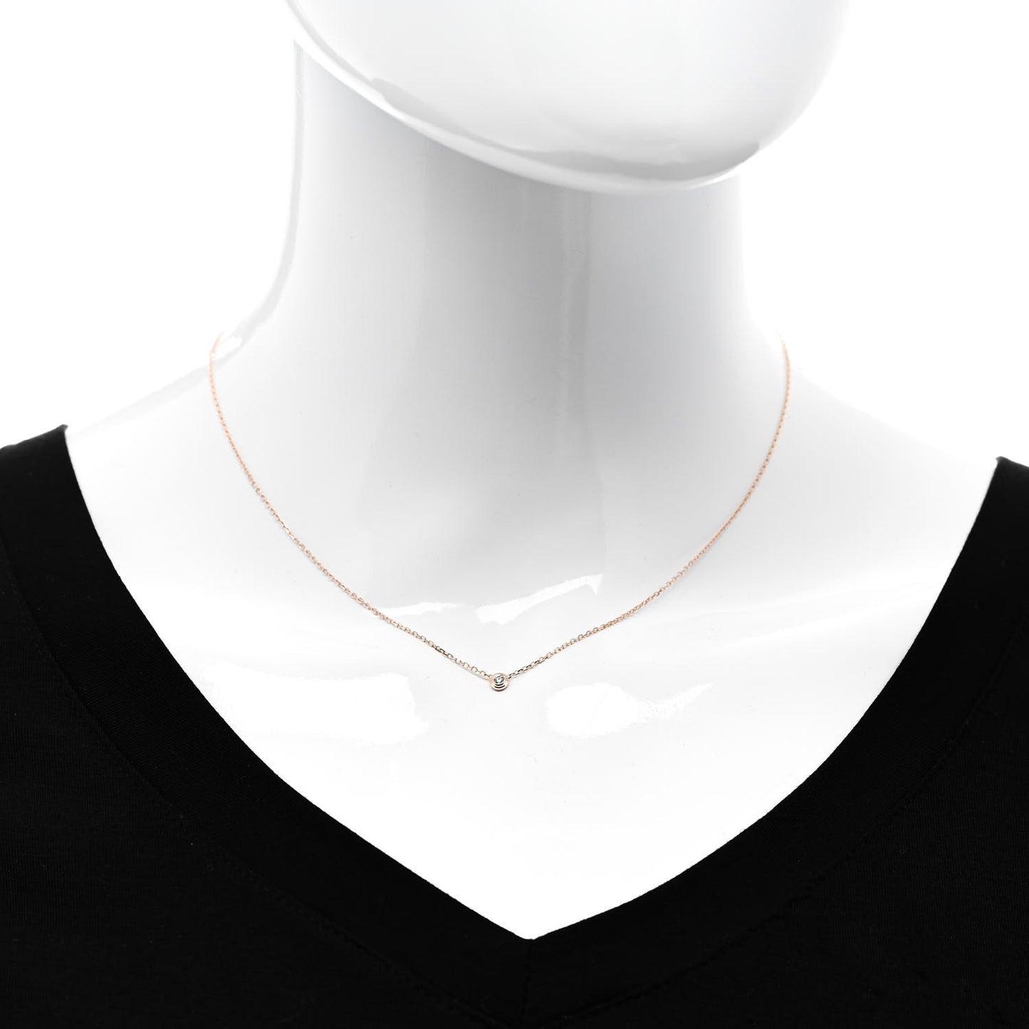 18K Pink Gold Diamond XS D'Amour Pendant Necklace