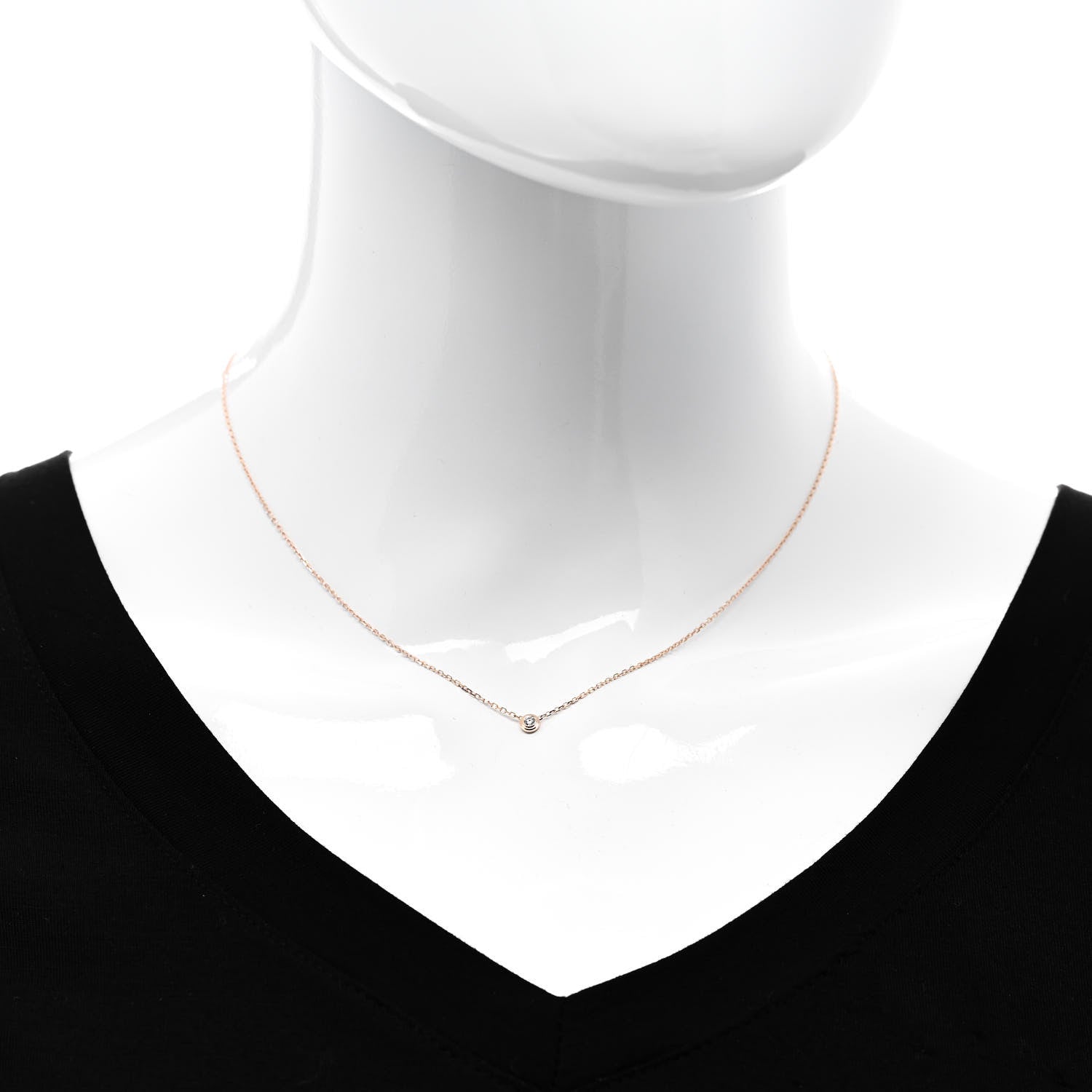 Cartier 18K Pink Gold Diamond XS D'Amour Pendant Necklace 2 of 5