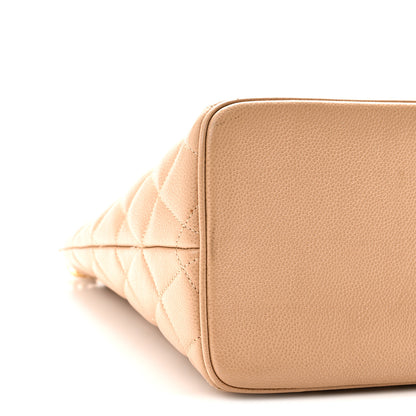 Chanel Caviar Quilted Medallion Tote Beige 9 of 10