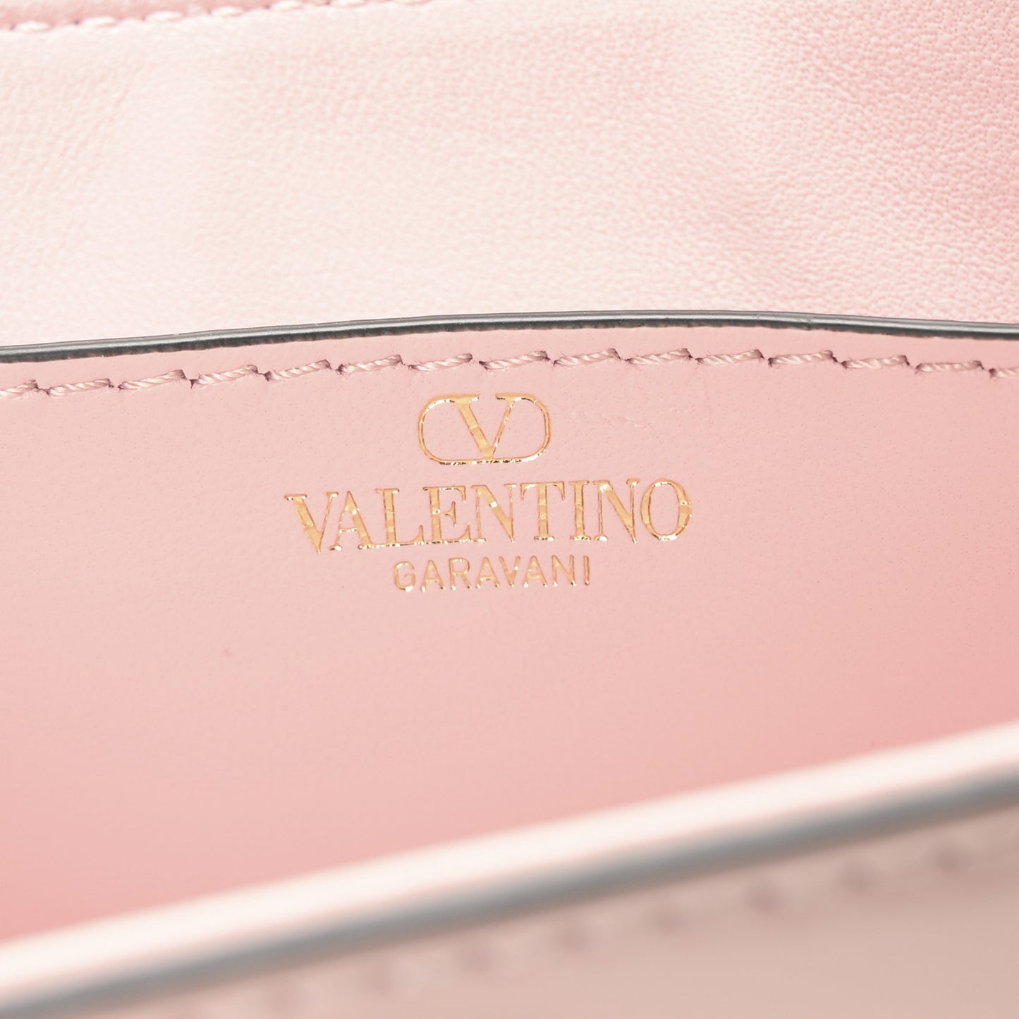 Brushed Calfskin Rockstud Flip Lock Chain Shoulder Bag Rose Quartz