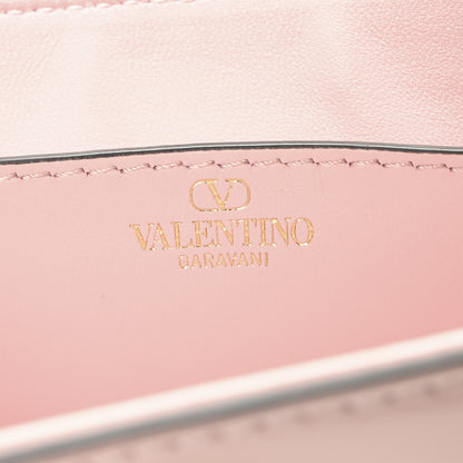 Valentino Garavani Brushed Calfskin Rockstud Flip Lock Chain Shoulder Bag Rose Quartz 6 of 9