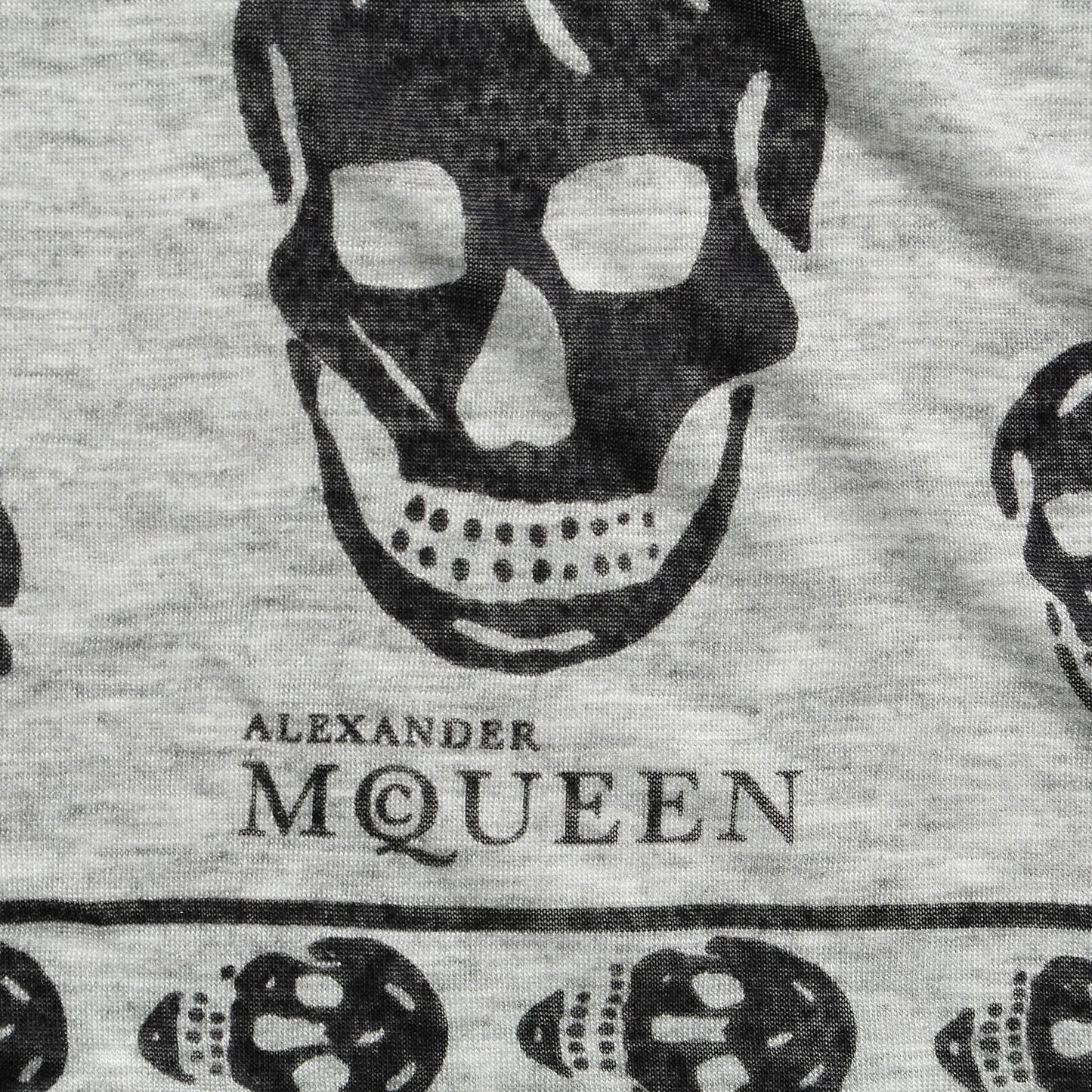 Modal Skull Scarf Grey Black