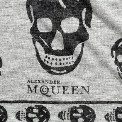 Alexander McQueen Modal Skull Scarf Grey Black 3 of 5