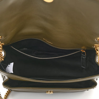 Saint Laurent Lambskin Matelasse Monogram Medium Niki Chain Satchel Seaweed 5 of 9