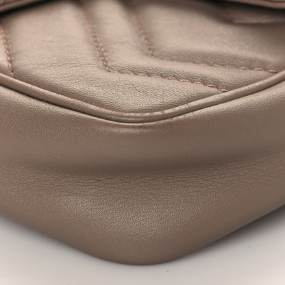 Gucci Calfskin Matelasse Super Mini GG Marmont Shoulder Bag Porcelain Rose 10 of 10