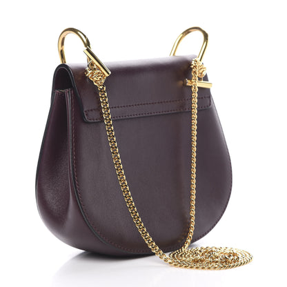 Chloe Suede Smooth Calfskin Mini Drew Shoulder Bag Dark Purple 3 of 15