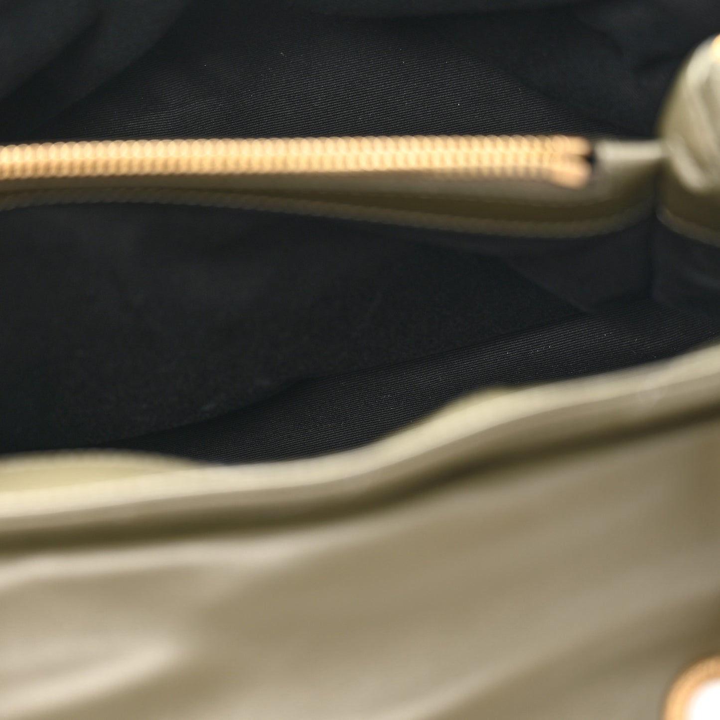 Calfskin Y Quilted Monogram Medium Loulou Chain Satchel Grey Kaki