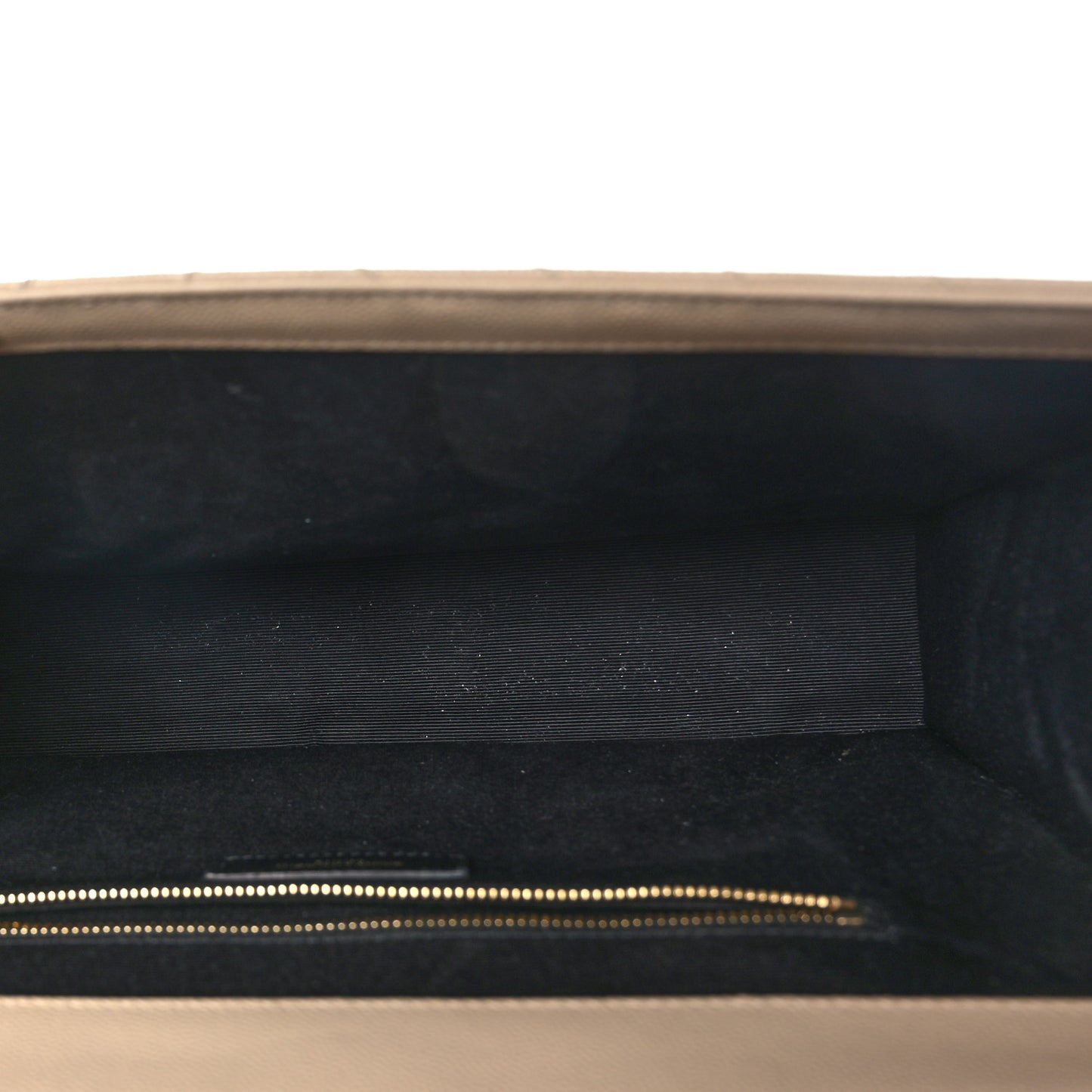 Grain De Poudre Matelasse Chevron Large Monogram Satchel Dark Beige