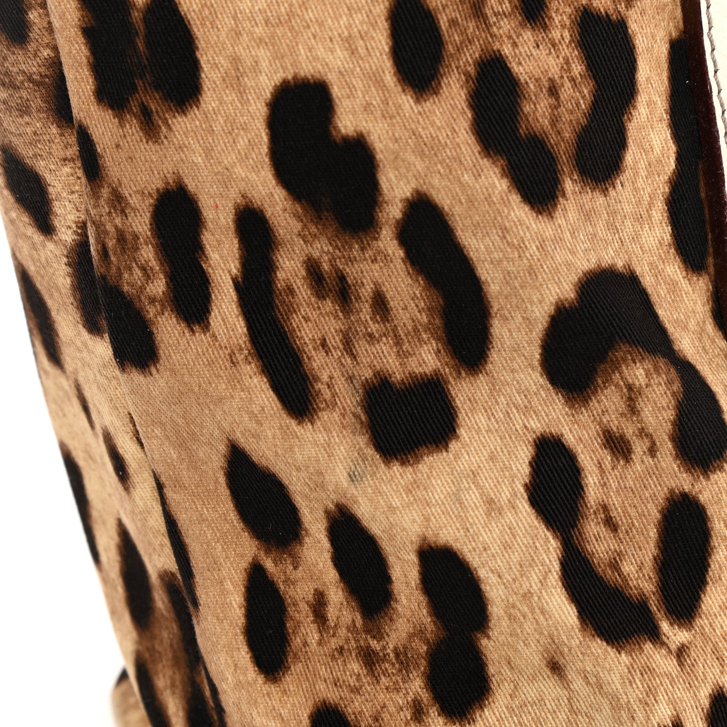 Dolce & Gabbana Canvas Leopard Print Tote White 11 of 13