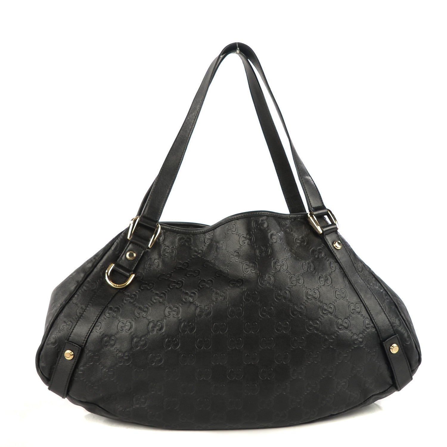 Gucci Guccissima Medium Abbey Shoulder Bag Black 1 of 7