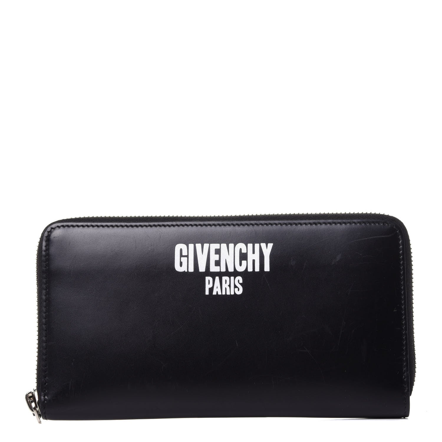 Givenchy Calfskin Logo Zip Around Wallet Black 1 of 10
