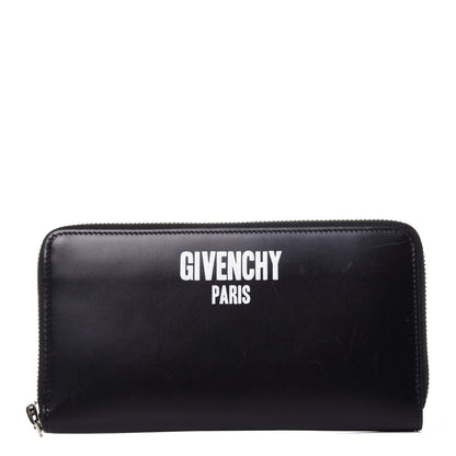 Givenchy Calfskin Logo Zip Around Wallet Black 1 of 10