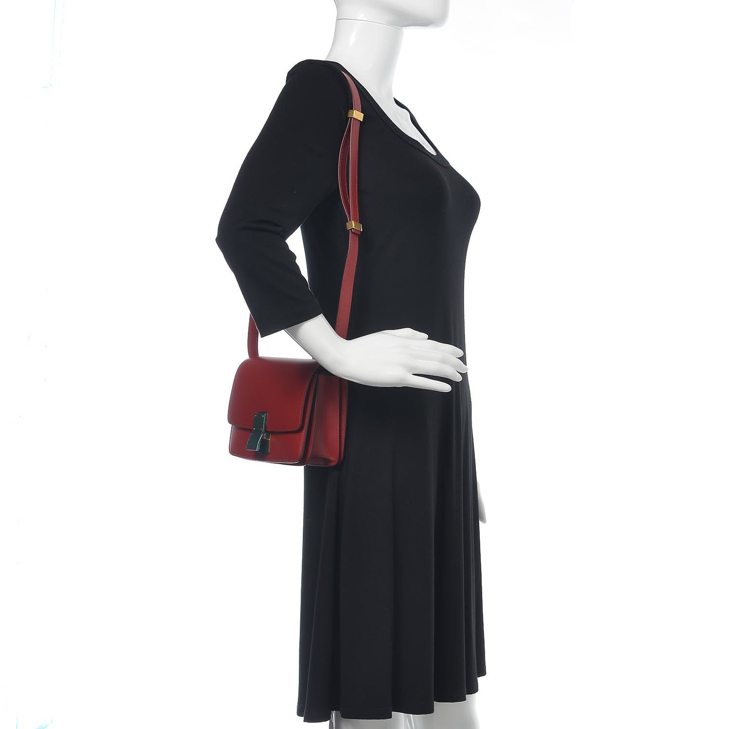 Smooth Calfskin Small Classic Box Flap Bag Red