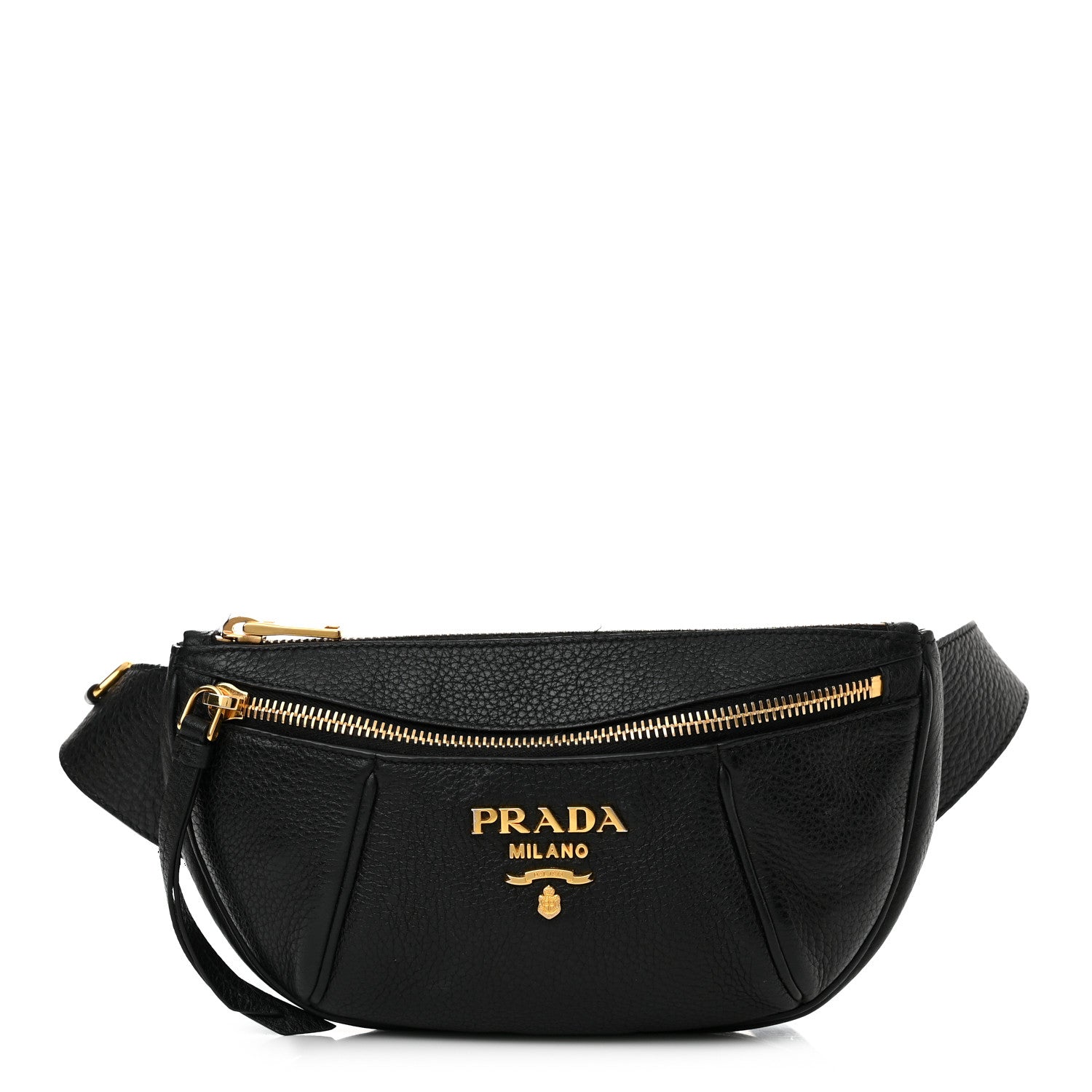 Prada Vitello Daino Medium Belt Bag Black 1 of 12