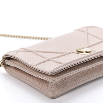 Christian Dior Grained Calfskin Diorama Wallet on Chain Pouch Nude 5 of 11