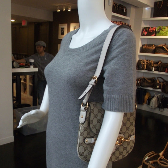 Gucci Monogram Wave Flap Bag Ivory 2 of 10
