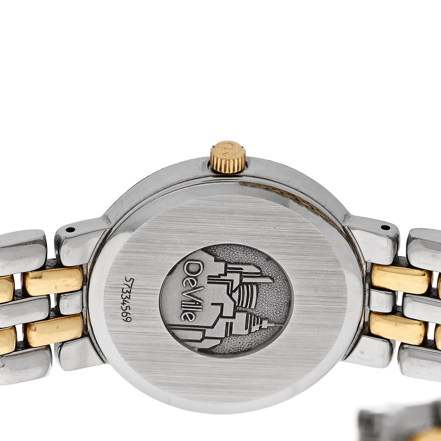 Stainless Steel 18K Yellow Gold 25mm De Ville Quartz Watch Champagne 72801100