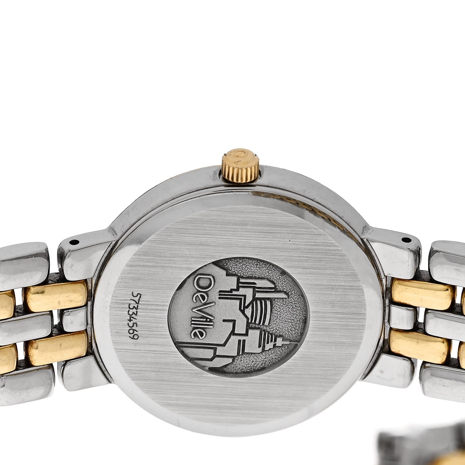 Omega Stainless Steel 18K Yellow Gold 25mm De Ville Quartz Watch Champagne 72801100 4 of 4