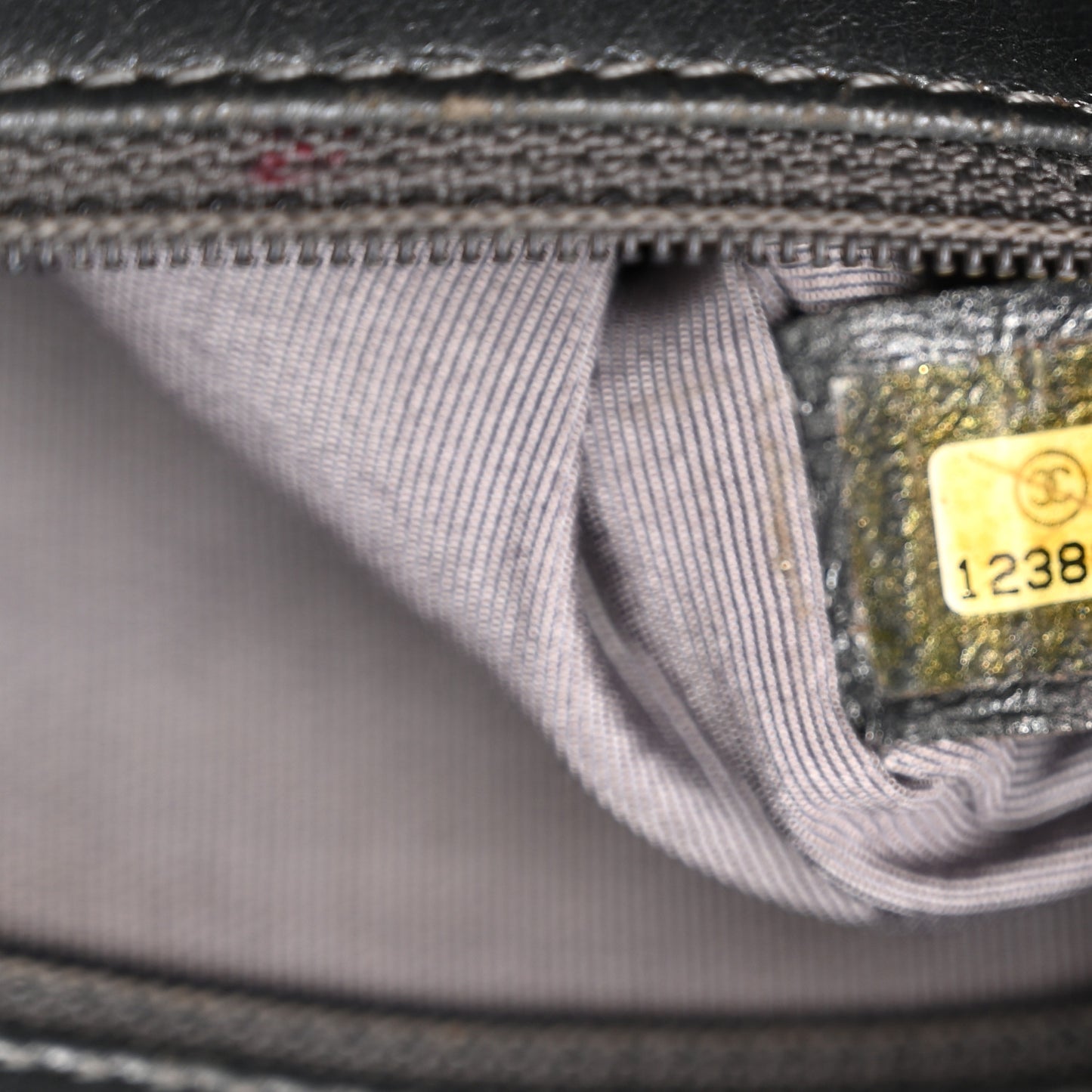 Metallic Aged Calfskin Quilted Medium Reissue Camera Case Dark Silver