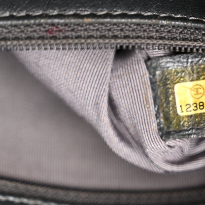 Chanel Metallic Aged Calfskin Quilted Medium Reissue Camera Case Dark Silver 6 of 21