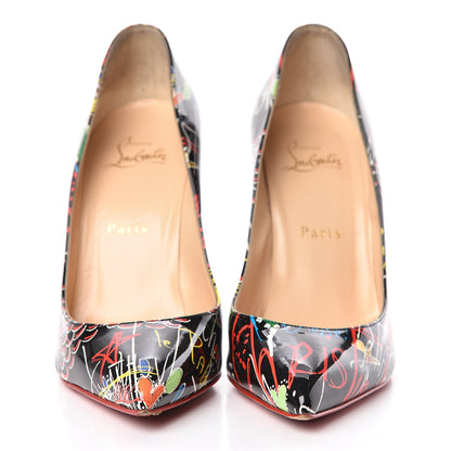 Christian Louboutin Patent Loubitag Pigalle Follies 100 Pumps 38 Black 2 of 16