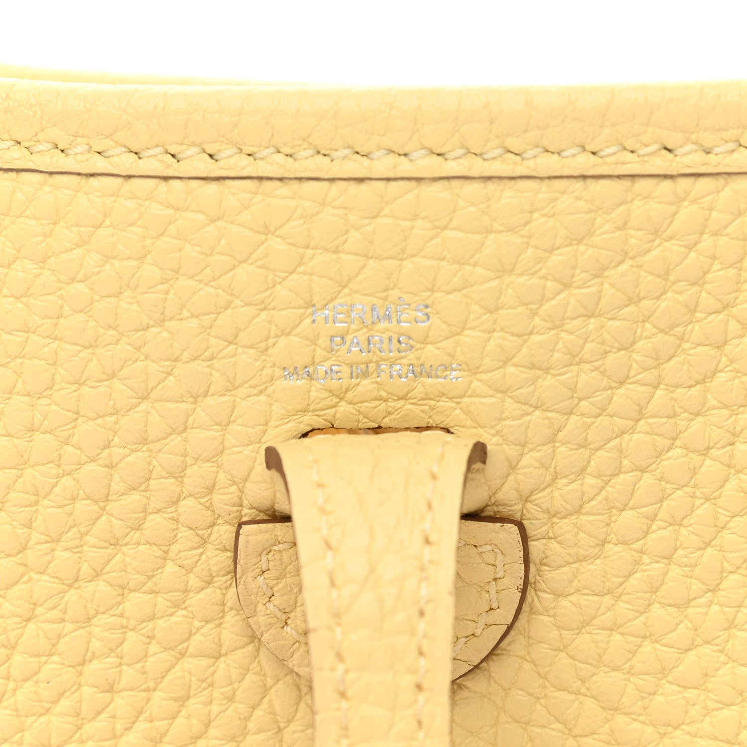 Hermes Taurillon Clemence Amazone Evelyne TPM Jaune Poussin Craie 6 of 11