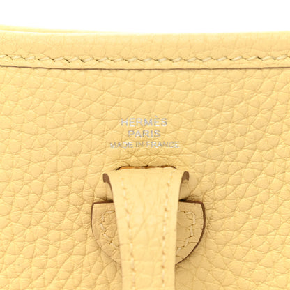 Hermes Taurillon Clemence Amazone Evelyne TPM Jaune Poussin Craie 6 of 11