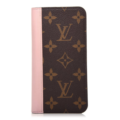 Louis Vuitton Monogram iPhone X Folio Case Rose Ballerine 1 of 7