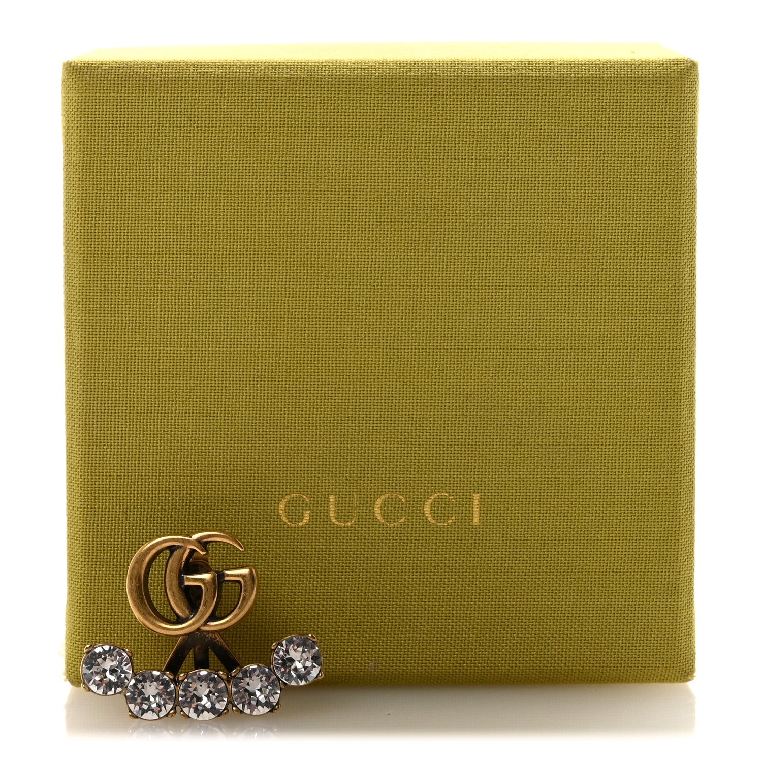 Gucci Crystal Single GG Earring Gold 5 of 5
