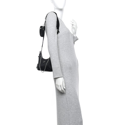 Prada Nylon Re-Edition 2005 Shoulder Bag Black 2 of 11
