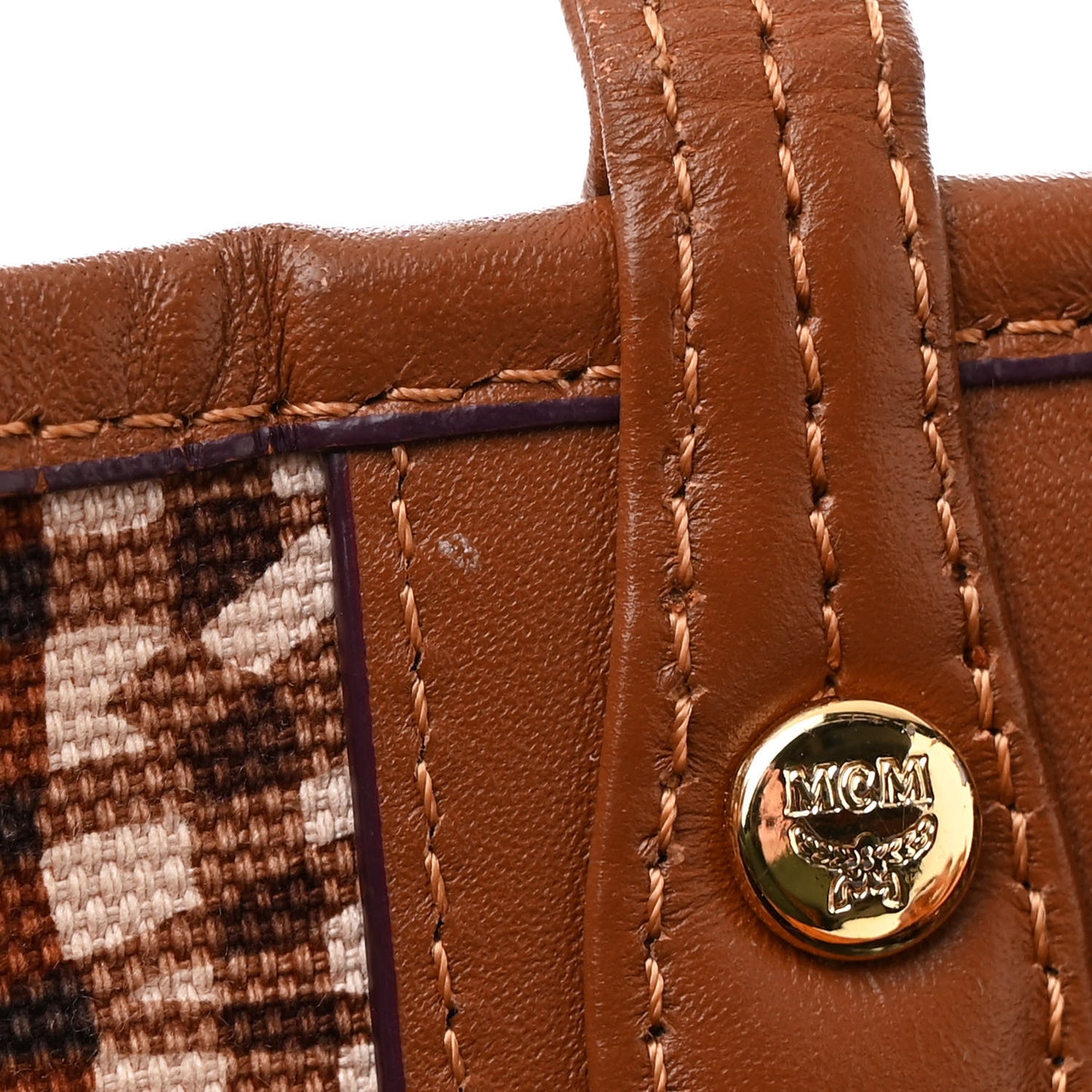 Visetos Large Liz Reversible Shopper Tote Cognac