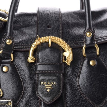 Prada Cervo Deerskin Bag Black 21 of 21