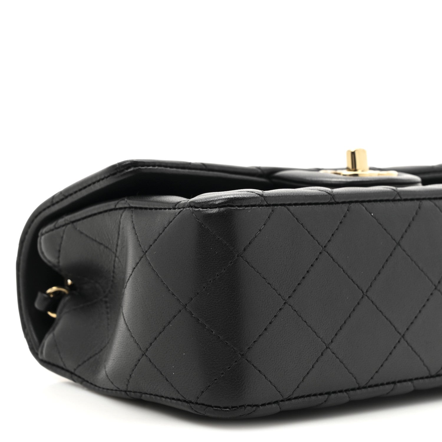 Chanel Lambskin Quilted Mini Rectangular Flap Black 9 of 11