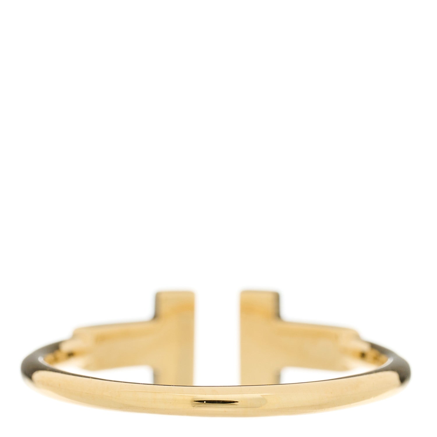 Tiffany 18K Yellow Gold Diamond T Wire Ring 54 7 3 of 4