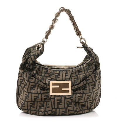 Fendi Metallic Lurex Zucca Mia Tote Bronze 1 of 11