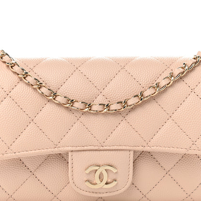 Chanel Caviar Quilted Glasses Case With Chain Beige 9 of 12