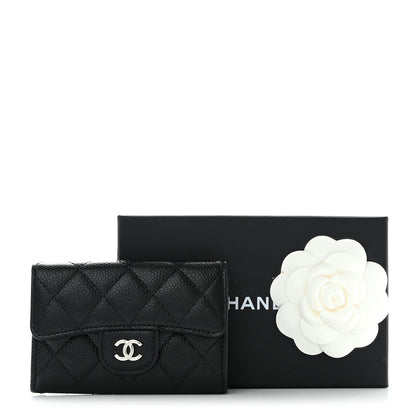 Chanel Caviar Quilted Flap Card Holder Wallet Black 9 of 9