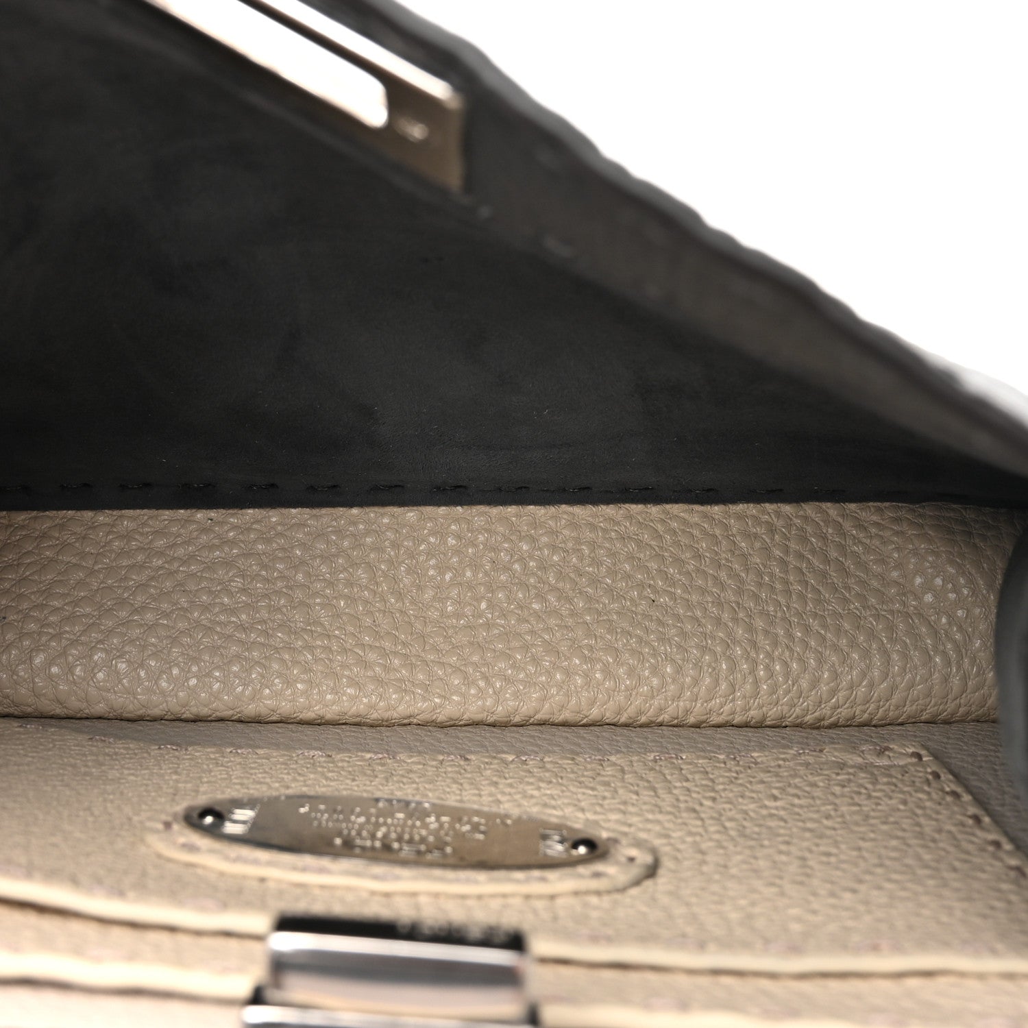 Fendi Cuoio Romano Selleria Chamois Small Peekaboo I SEE U Satchel Asfalto Camelia 6 of 12
