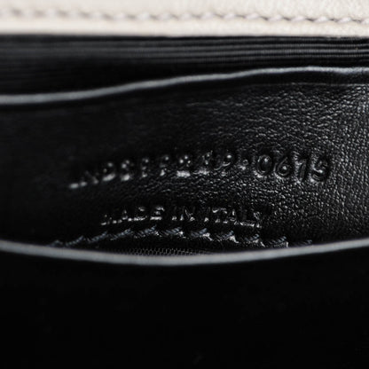 Saint Laurent Patent Matelasse Chevron Monogram Classic Baby Chain Bag Light Grey 8 of 8