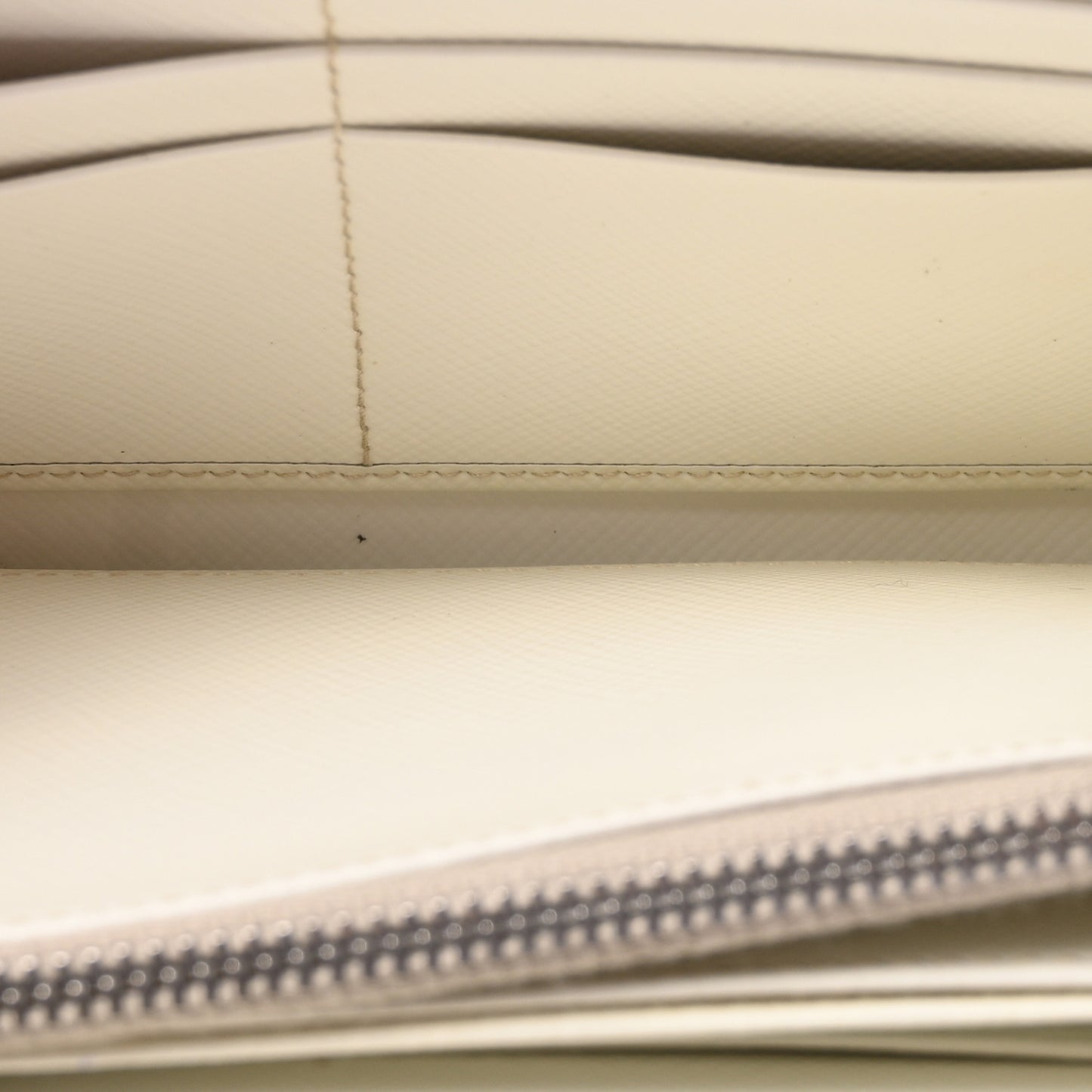 Saffiano Robot Zip Wallet White