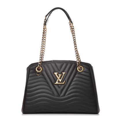 Louis Vuitton Calfskin New Wave Chain Tote Black 1 of 9
