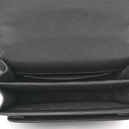 Saint Laurent Grained Calfskin Small Monogram Sunset Black 4 of 16