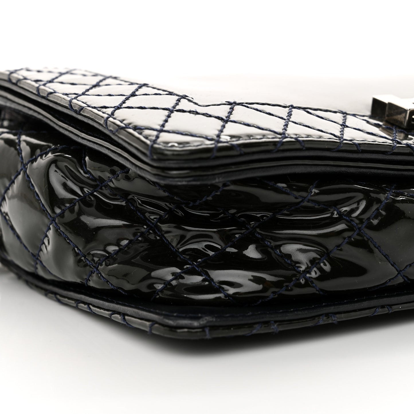 Patent Medium Boy Reverso Flap Black