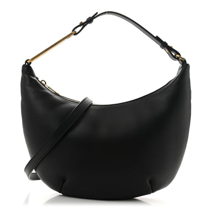 Off-White Calfskin Paperclip Hobo Bag Black 1 of 9